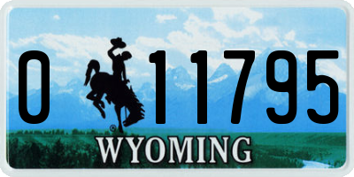 WY license plate 011795