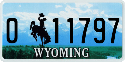 WY license plate 011797