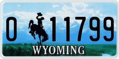 WY license plate 011799