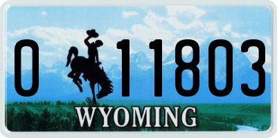 WY license plate 011803