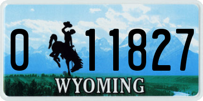 WY license plate 011827