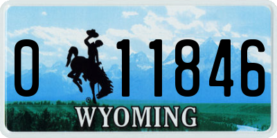 WY license plate 011846