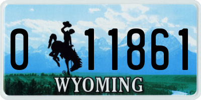 WY license plate 011861