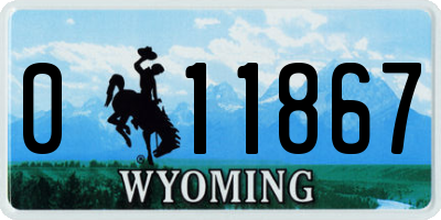 WY license plate 011867