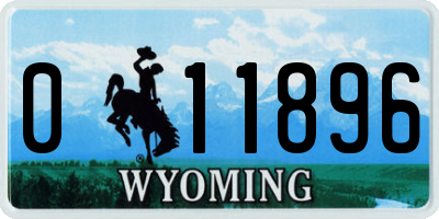 WY license plate 011896