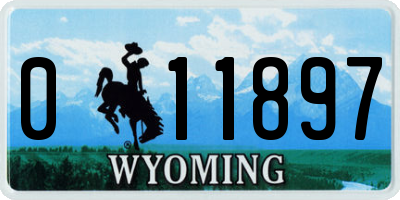 WY license plate 011897