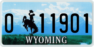 WY license plate 011901