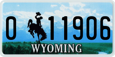 WY license plate 011906