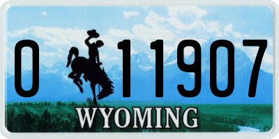 WY license plate 011907