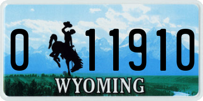 WY license plate 011910