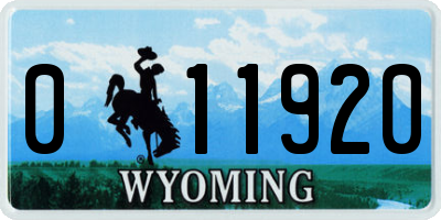 WY license plate 011920