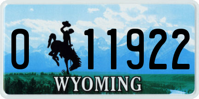 WY license plate 011922