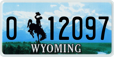 WY license plate 012097