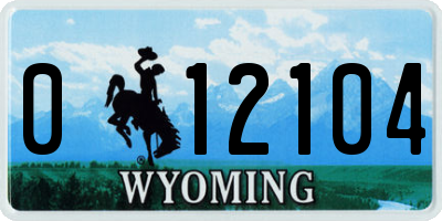 WY license plate 012104