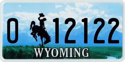 WY license plate 012122