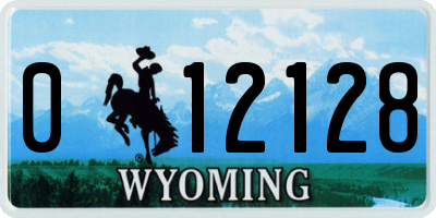 WY license plate 012128