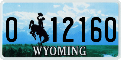 WY license plate 012160