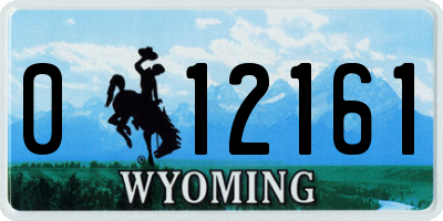 WY license plate 012161