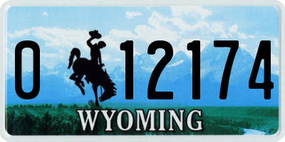 WY license plate 012174