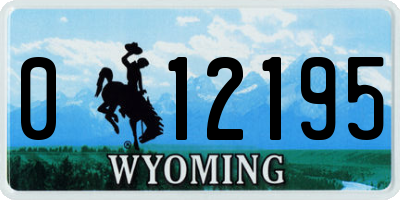 WY license plate 012195