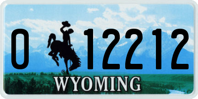 WY license plate 012212