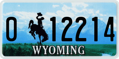 WY license plate 012214