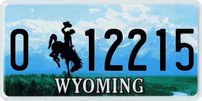 WY license plate 012215