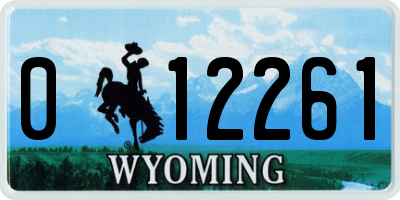 WY license plate 012261