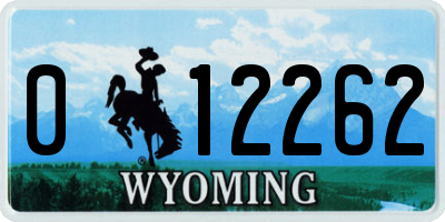 WY license plate 012262