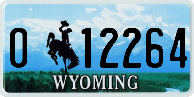 WY license plate 012264