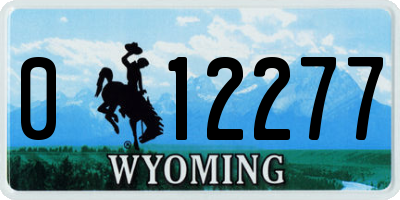 WY license plate 012277