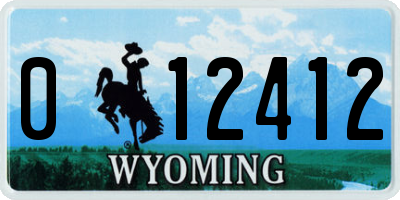 WY license plate 012412