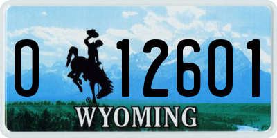 WY license plate 012601