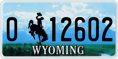 WY license plate 012602