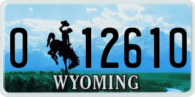 WY license plate 012610