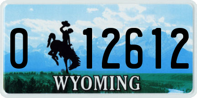 WY license plate 012612