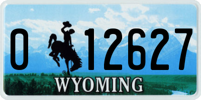 WY license plate 012627