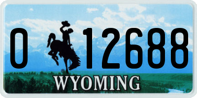 WY license plate 012688