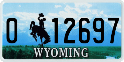 WY license plate 012697