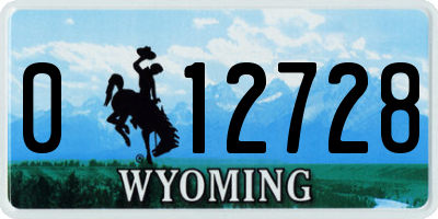 WY license plate 012728