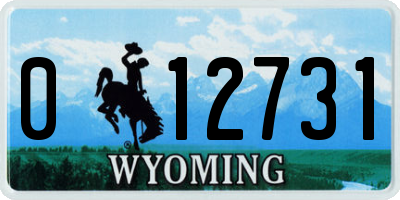 WY license plate 012731