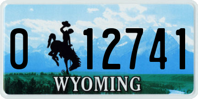 WY license plate 012741