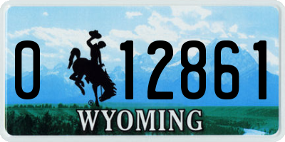 WY license plate 012861