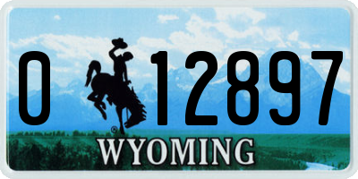 WY license plate 012897