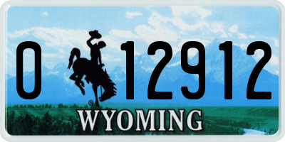 WY license plate 012912