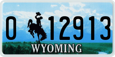 WY license plate 012913