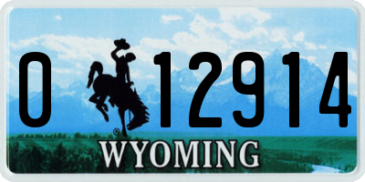 WY license plate 012914