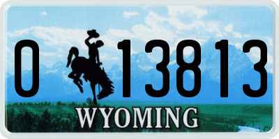 WY license plate 013813