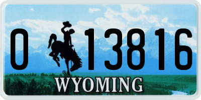 WY license plate 013816