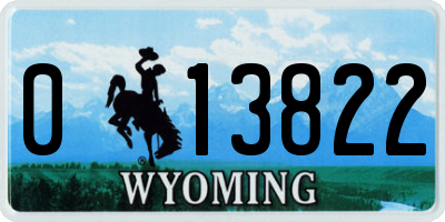 WY license plate 013822